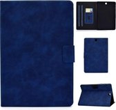 Voor Samsung Galaxy Tab A 9.7 T550 / T555C Koeienhuid Textuur Horizontale Flip Leren Case met Houder & Kaartsleuven & Slaap / Wekfunctie (Blauw)