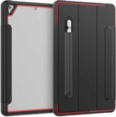 Voor iPad 10.2 / Air (2019) Acryl + TPU horizontaal Flip Smart Leather Case met drie-vouwbare houder & Pen-sleuf & Wake-up / Sleep-functie (rood + zwart)