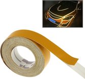 Auto Decoratie Reflecterende Tape, Afmeting: 1cm x 18m (Geel)