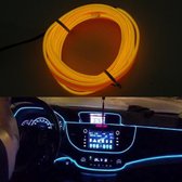 2M Koud Licht Flexibel LEIDEN Strooklicht voor Autodecoratie (Geel Licht)