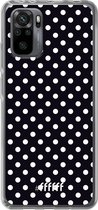 6F hoesje - geschikt voor Xiaomi Redmi Note 10 Pro -  Transparant TPU Case - Onyx Dots #ffffff