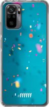 6F hoesje - geschikt voor Xiaomi Redmi Note 10 Pro -  Transparant TPU Case - Confetti #ffffff