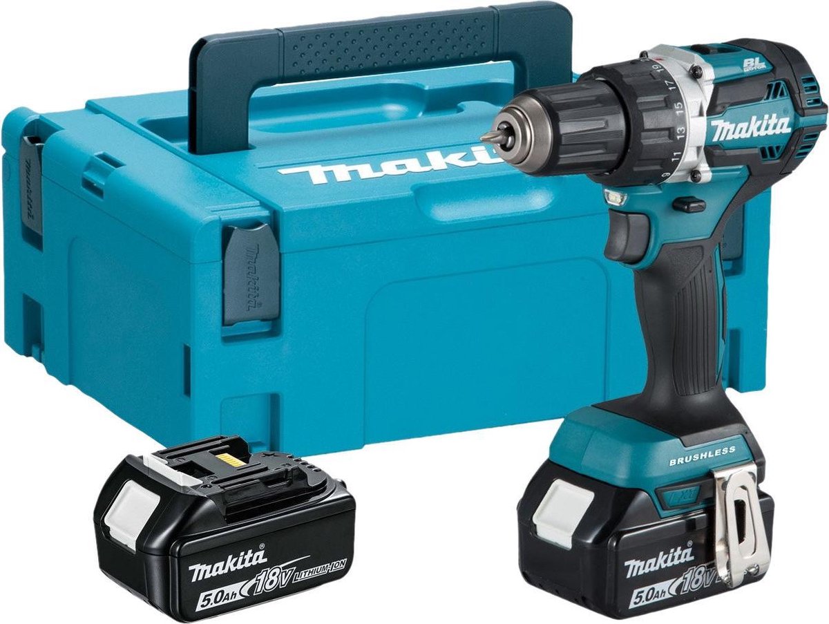 Makita DDF484RTJ - Compacte 18V boor-schroefmachine met 5.0 Ah accu thumbnail 3