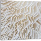 Dibond - Abstracte Witte Achtergrond - 100x100cm Foto op Aluminium (Wanddecoratie van metaal)