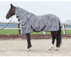 Harry's Horse Vliegendeken Met Losse Hals - Paardendeken - Zebra - 185 cm