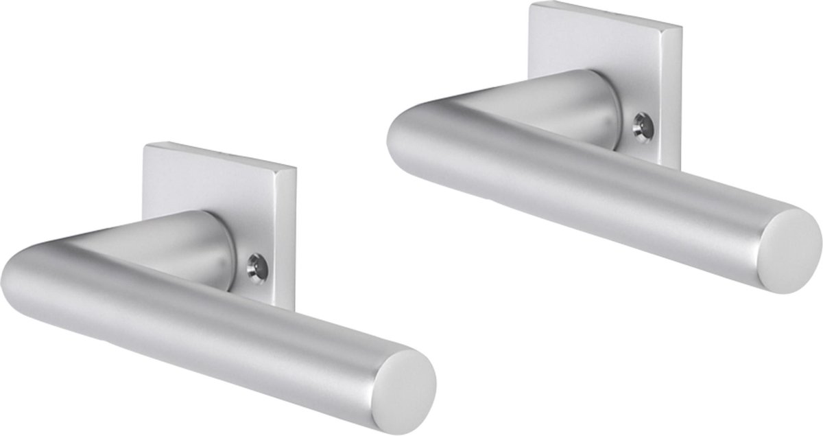 Deurkruk - Impresso London - Voor binnen - Vierkant met schroeven - Aluminium - 2 stuks