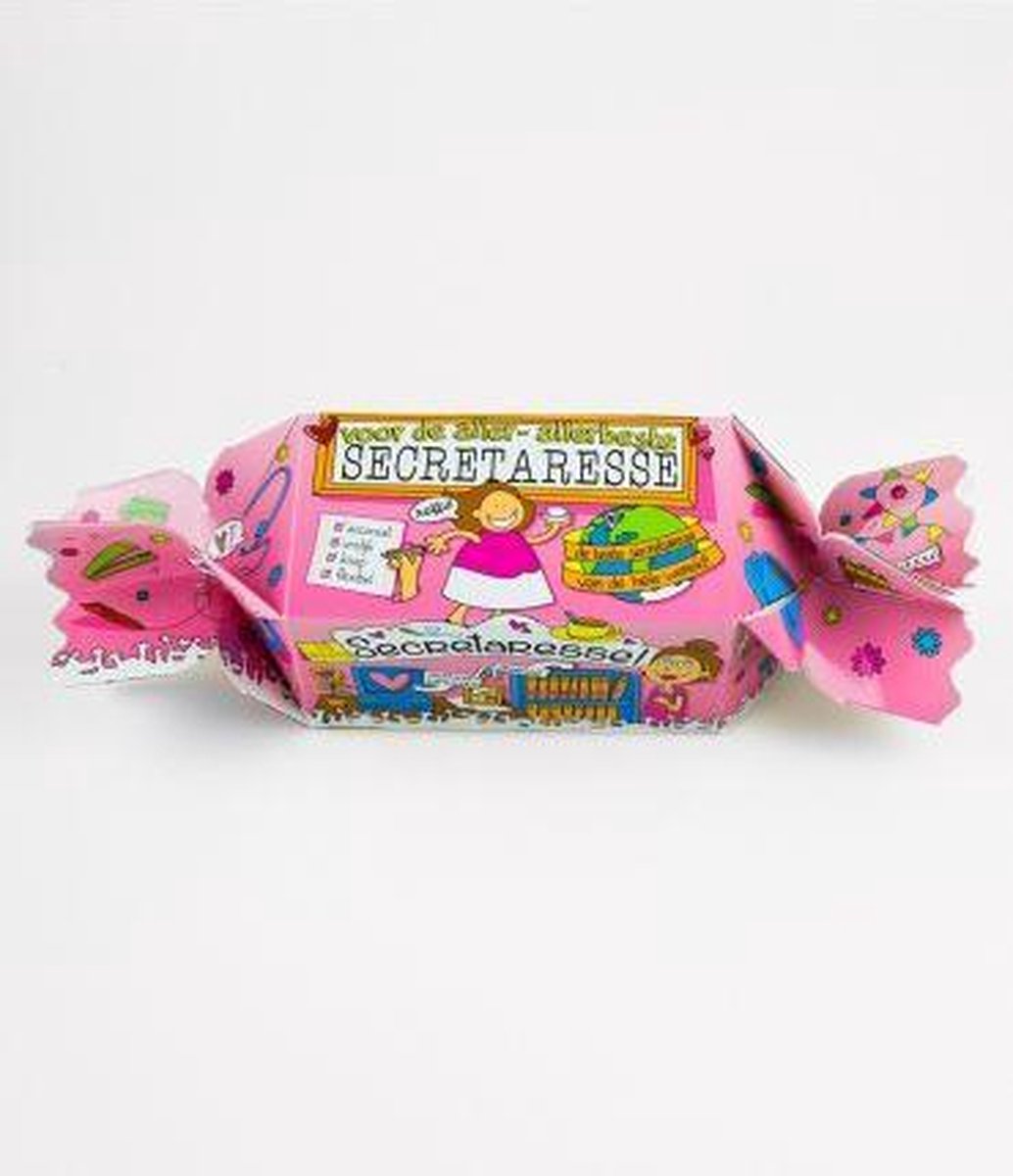 Snoeptoffee - Secretaresse - Gevuld met luxe verpakte toffees - In cadeauverpakking met gekleurd lint