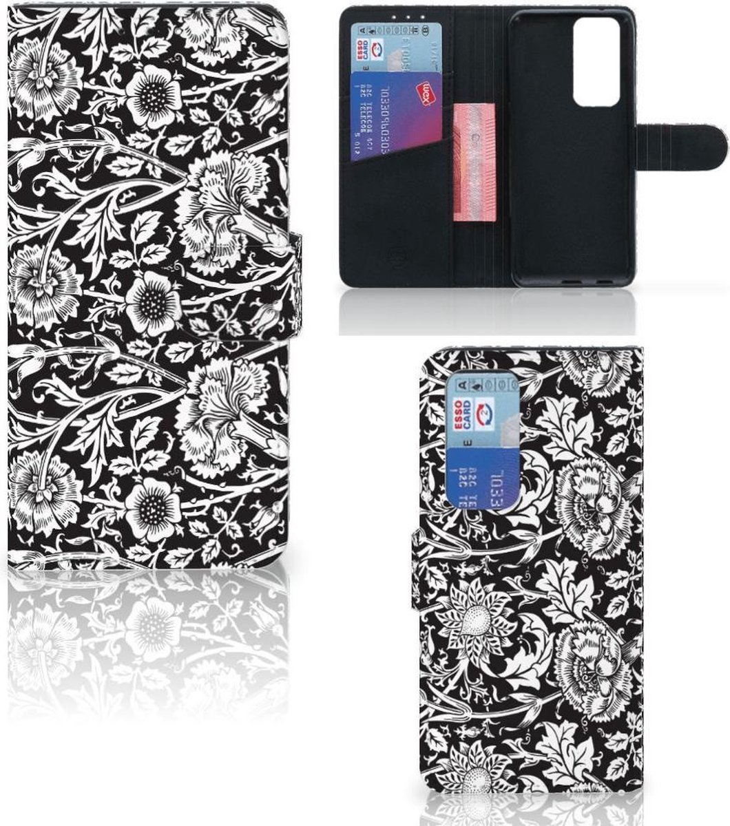 OPPO Find X3 Neo 5G Hoesje Black Flowers