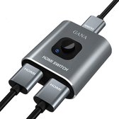 hdmi splitter - ZINAPS HDMI Switch, HDMI Splitter, Aluminium HDMI Switcher, Bi-directionele 2-in-1 Output of 1-in-2 Output Manual HDMI Switch, ondersteunt HD, 4K, 3D, voor HD-TV / Fire Stick 