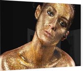 Gouden man met Glitters - Foto op Plexiglas - 60 x 40 cm