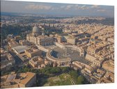 Luchtfoto van de Sint-Pieter in Vaticaanstad, Rome - Foto op Canvas - 90 x 60 cm