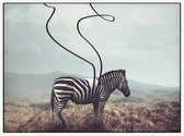 Abstracte zebra - Foto op Akoestisch paneel - 120 x 90 cm