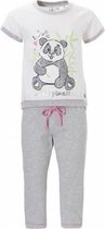 Rebelle meiden pyjama, korte mouw,  Love Panda  - 116  - Grijs