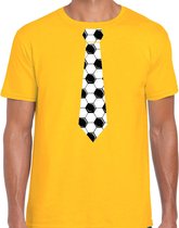 Geel fan t-shirt voor heren - voetbal stropdas - Voetbal supporter - EK/ WK shirt / outfit S