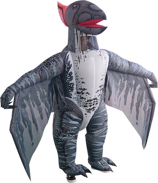 KIMU® Déguisement Opblaasbaar équitation T-rex ENFANT - costume gonflable  dino costume