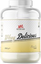 XXL Nutrition - Whey Delicious - Wei-eiwitpoeder met BCAA & Glutamine, Proteïne poeder, Eiwit shake, Whey Protein - Sweet Vanille - 2500 gram