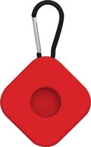 Apple AirTag Hoesje - Mobigear - Square Key Serie - Siliconen Sleutelhanger - Rood - Hoesje Geschikt Voor Apple AirTag