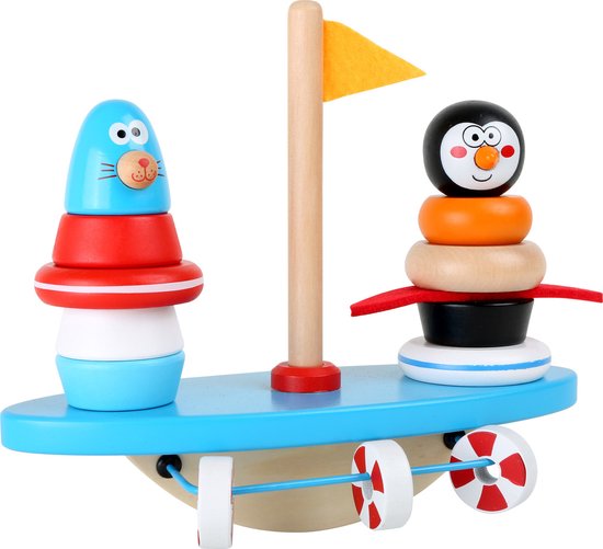 Afbeelding van het spel Zuid pool puzzel en balans spel! - pinguïn en vrienden - Hout speelgoed vanaf 1 jaar