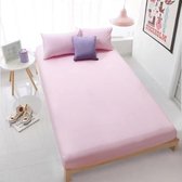 Deco Milano, Hoeslaken, Licht Roze,140x200/30/ 100% Katoen, Incl. 2x kussenslopen,