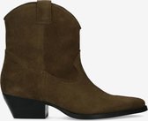 Sissy-Boy - Donkergroen western laarsjes suède - 38