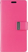 iPhone 11 Pro Max Hoesje - Goospery Rich Diary Case  - Hoesje met Pasjeshouder - Magenta