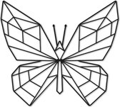 Metalen wanddecoratie Butterfly 1.0 *OP=OP - Kleur: Zwart | x 50 cm