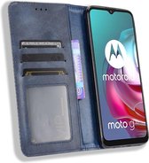 Motorola Moto G10/G20/G30 Hoesje Vintage Portemonnee Book Case Blauw