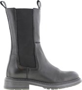 Tango | Cate 20-a  black leather high chelsea boot - black sole | Maat: 39
