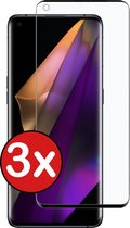 Oppo Find X3 Pro Screenprotector Glas Tempered Glass - Oppo Find X3 Pro Screen Protector - 3 PACK