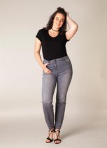 YESTA Ashlie Broek - Grey Denim - maat 1(48)