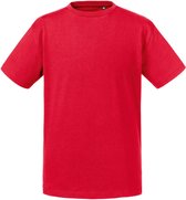 Russell Kinderen/Kinderen Biologisch T-shirt met korte mouwen (Rood)