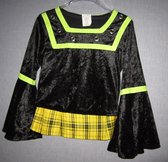 verkleedkleding 1068 schoolmeisje geel, maat 164