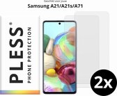 Samsung A21 Screenprotector Glas - 2x - Pless®