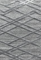 Modern laagpolig vloerkleed Pisa - grijs 4706 - 280x370 cm