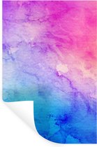 Stickers muraux - Aquarelle - Rose - Violet - Blauw - 80x120 cm - Feuille adhésive