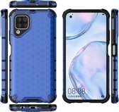 Voor Huawei Nova 6 SE Shockproof Honeycomb PC + TPU Case (blauw)