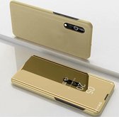 Voor Huawei Enjoy 10e vergulde spiegel horizontale flip lederen tas met houder (goud)