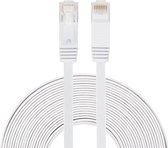 10 m CAT6 ultradunne platte Ethernet-netwerk LAN-kabel, patchkabel RJ45 (wit)