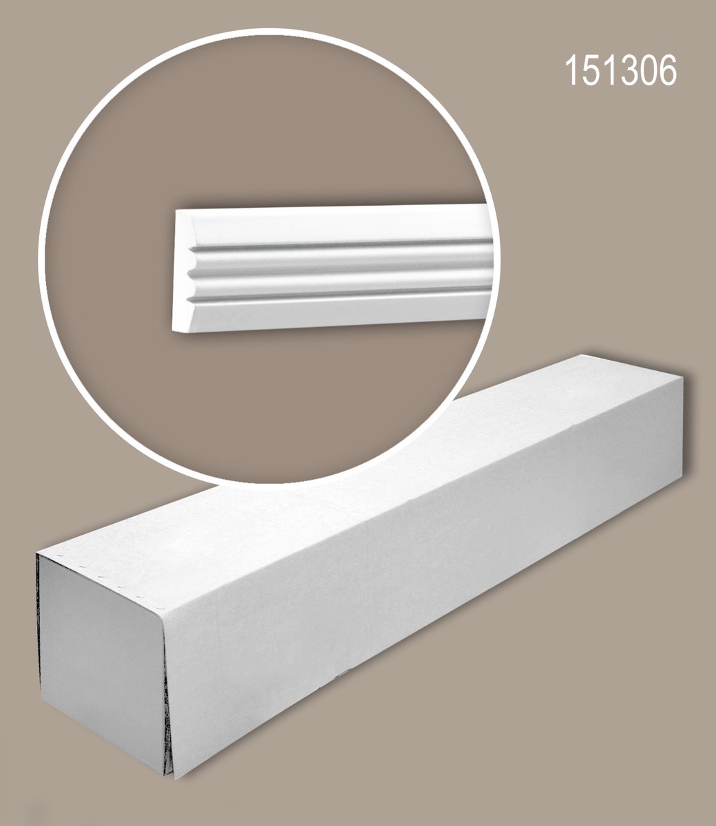 Profhome 151306 1 doos 36 stukken Wandlijst 72 m