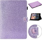 Voor Amazon Kindle 4/3/2/1 Love Buckle Glitter Horizontale Flip Leather Case met houder & kaartsleuven (paars)