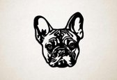 Wanddecoratie - Hond - Franse Bulldog 2 - L - 85x75cm - Zwart - muurdecoratie - Line Art