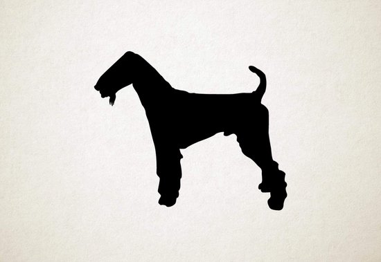 Silhouette hond - Airedale Terrier - L - 75x91cm - Zwart - wanddecoratie
