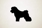Silhouette hond - Bichon Frise - S - 44x60cm - Zwart - wanddecoratie