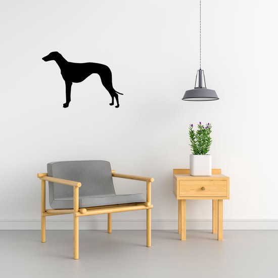 Silhouette chien - Galgo Espanol - XS - 21x30cm - Zwart - décoration murale