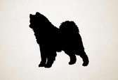 Silhouette hond - Samoyed - M - 60x63cm - Zwart - wanddecoratie