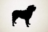 Silhouette hond - Dutch Smoushond - Nederlandse Smoushond - L - 75x79cm - Zwart - wanddecoratie