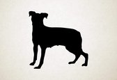 Silhouette hond - Danish Swedish Farmdog - Deense Zweedse Farmdog - L - 75x76cm - Zwart - wanddecoratie