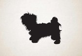 Silhouette hond - Kyi-leo - XS - 24x30cm - Zwart - wanddecoratie