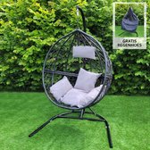 Chaise suspendue Egg chair - Zwart - Max: 150 kg - 126x101x192 cm - Housse de pluie imperméable