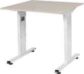 Schaffenburg Verstelbaar Bureau - 80x80 robson - wit frame